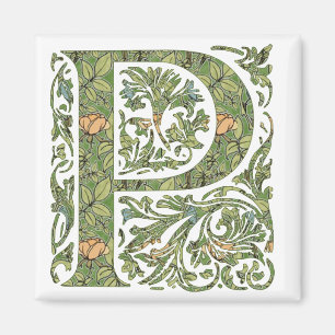 P Floral Leafy Monogram Magneet