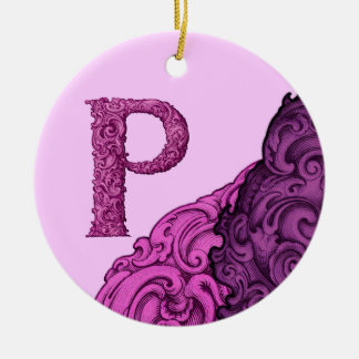 P - Het Falck Alfabet (Roze) Keramisch Ornament