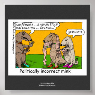 P.I. Mink (Human Stole) Cartoon Quality Poster