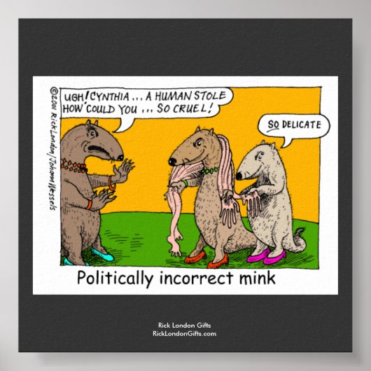 P.I. Mink (Human Stole) Cartoon Quality Poster (Voorkant)