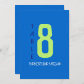 P Initiaal Bar Bat Mitzvah Table Kaart (Voorkant / Achterkant)