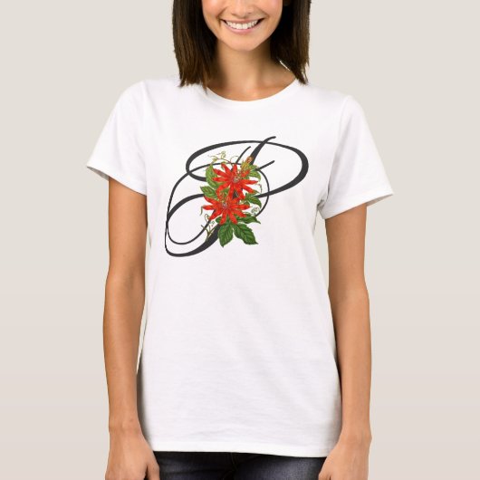 P initial, T-shirt Fleur de Passion Vintage (Devant)