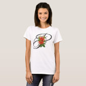 P initial, T-shirt Fleur de Passion Vintage (Devant entier)