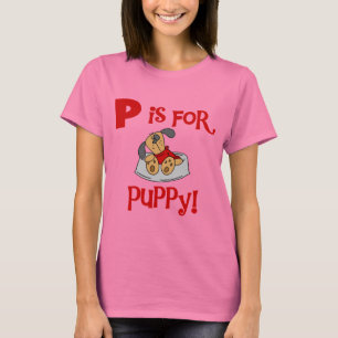 P is voor de T-shirts en de Giften van het Puppy