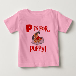 P is voor de T-shirts en de Giften van het Puppy
