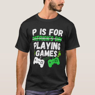 P is voor het afspelen van videospellen Gamer boys T-shirt