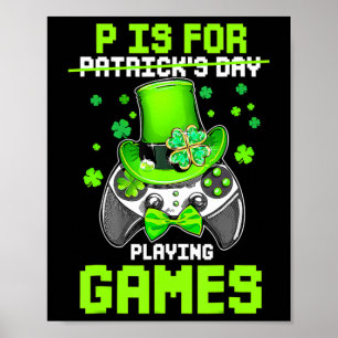 P is voor het spelen van games Kinder videoband Poster