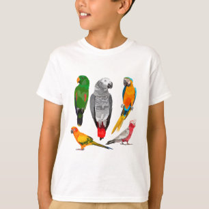 P is voor parrot t-shirt