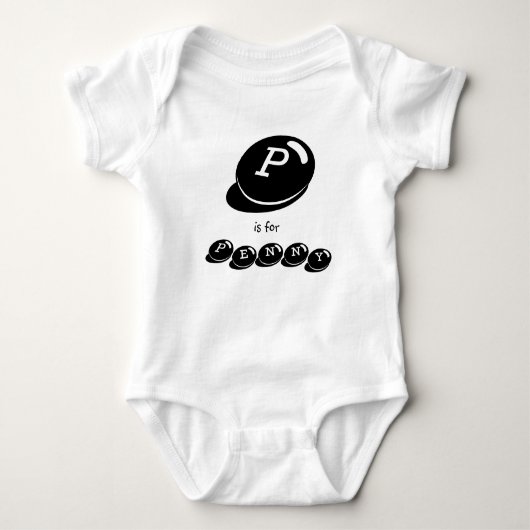 P is voor PENNY Romper (Voorkant)