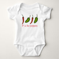 P is voor Peppers Chili Jalapeño Veggie Letter P