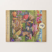 P is voor Picnics Cute Mouse Alphabet Puzzle Legpuzzel (Horizontaal)
