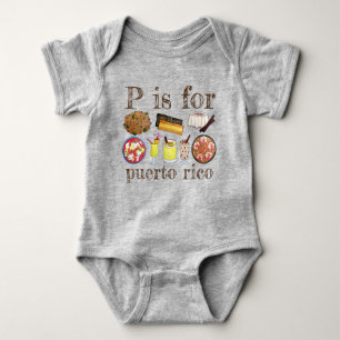 P is voor Puerto Rico Puerto Rican Food Cuisine Romper