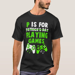 P is voor spellen waarop stralen worden afgespeeld t-shirt