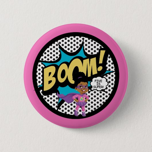 P.J. Birthday Buttonnen Ronde Button 5,7 Cm (Voorkant)