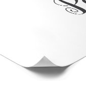 P Letter Monogram Groene Muurdecoratie voor Babyka Poster (Hoek)