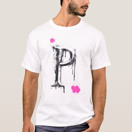 P Letter - Typografie T-shirt (Voorkant)