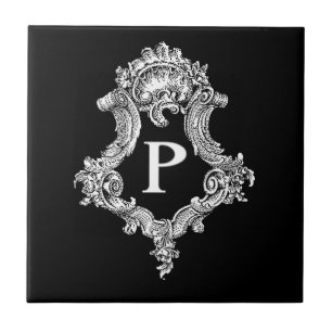 P Monogram Initiaal Tegeltje