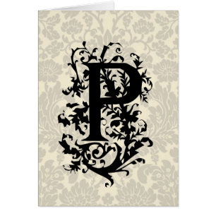 P monogramme baroque