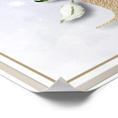 P Monogramme Bourgogne Poster Floral (Coin)