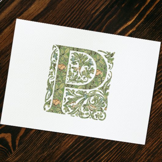 P Monogramme floral orné
