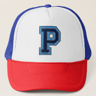 "P" Monogrammed Trucker Hat Trucker Pet