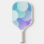 P Naam Pickleball Paddle Paarse Blue Bubble Modern (Achterkant)