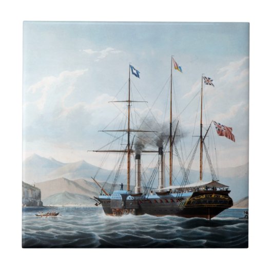 P&O stoomschip Bentinck 1844 Tegeltje (Voorkant)