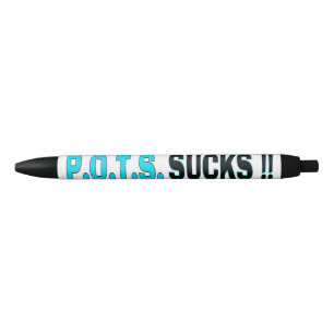 P.O.T.S. SUCKS ZWARTE INKT PEN