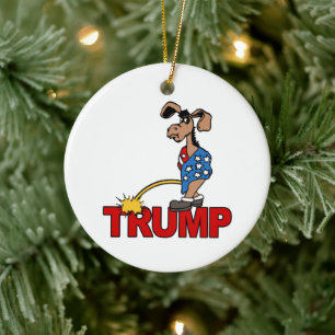 P ON TRUMP - Democraten - Anti-Trump Design - Po Keramisch Ornament
