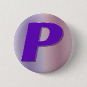 P paars microgram ronde button 5,7 cm