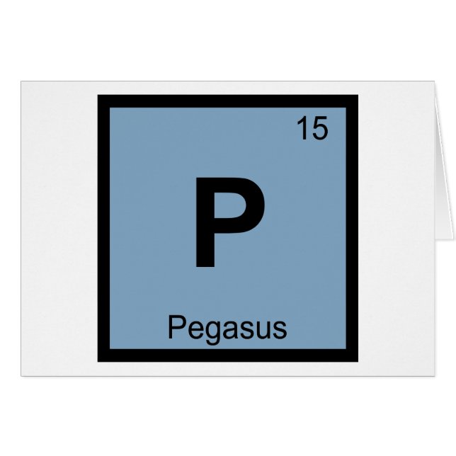 P - Pégase Chimie Grecque Symbole du Tableau Pério (Devant horizontal)