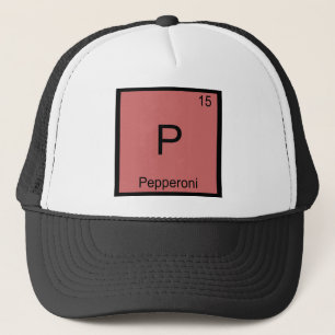 P - Pepperoni Grappige Chemie Element Symbool T-sh Trucker Pet