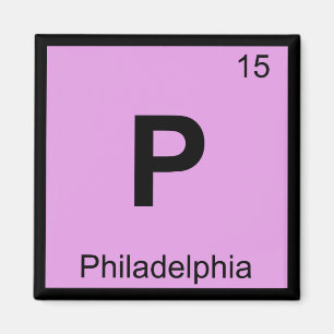 P - Philadelphia Pennsylvania Chemistry Periodic Magneet