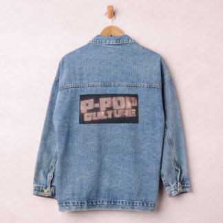 P-Pop Culture Retro Denim Jack | Krachtige “P-POP Jacket