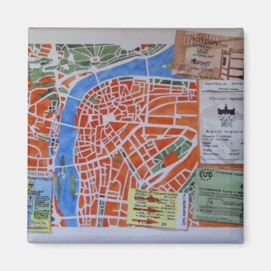 P pour aimant Prague (Devant)