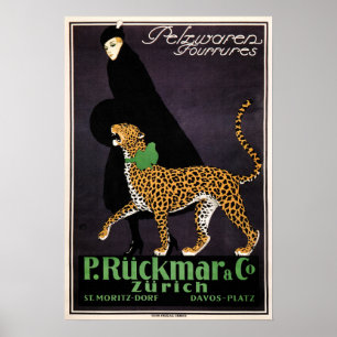 P Ruckmar & Co. 1910 Women Clothing Mode Store Poster