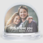 P.S. I Love You Romantic Couple Photo Custom (Arrière)