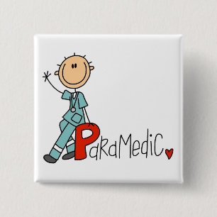 P staat voor Ambulanceverpleegkundige Vierkante Button 5,1 Cm