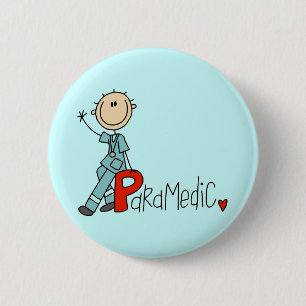 P staat voor Paramedicus Ronde Button 5,7 Cm