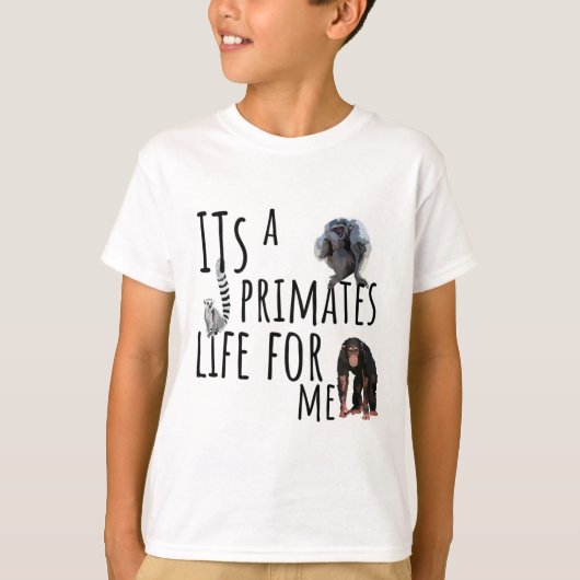 P staat voor Primate T-shirt (Voorkant)