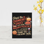 P The Cranberry Sauce Funny Thanksgiving Long Slee Kaart (Gele Bloem)