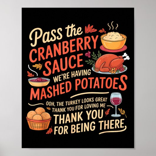 P The Cranberry Sauce Funny Thanksgiving  Poster (Voorkant)
