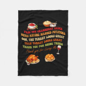 P The Cranberry Sauce Mashed Tatoes Funny Thanksgi Fleece Deken (Voorkant)