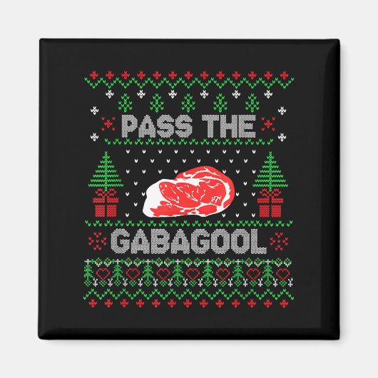 P The Gabagool Tacky Ugly Christmas Sweater For Me Magneet (Voorkant)