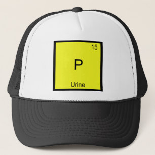 P - Urine Chemistry Element Symbol Funny Periodic Trucker Pet