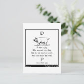 P was a pig briefkaart (Staand voorkant)