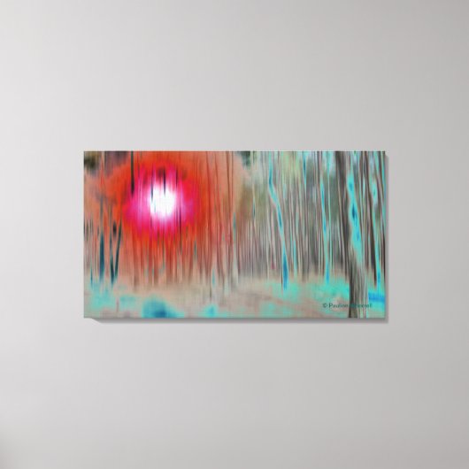 © P Wherrell Fine art mysterieus licht in het hout Canvas Afdruk (Voorkant)