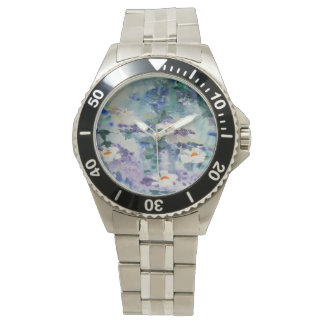 © P Wherrell Hedendaagse kunst waterlelies Horloge