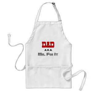 Pa AKA de heer Fix it Novelty Apron Standaard Schort