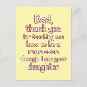 Pa bedankt dat je me leert hoe ik een Man moet wor Briefkaart